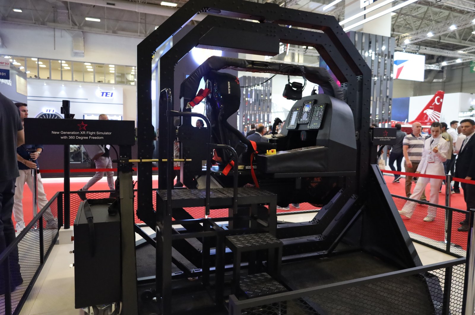 Vehicles and platforms developed by Turkish defense companies are on display at IDEF 2023 fair, in Istanbul, Türkiye, July 26, 2023. (IHA Photo)