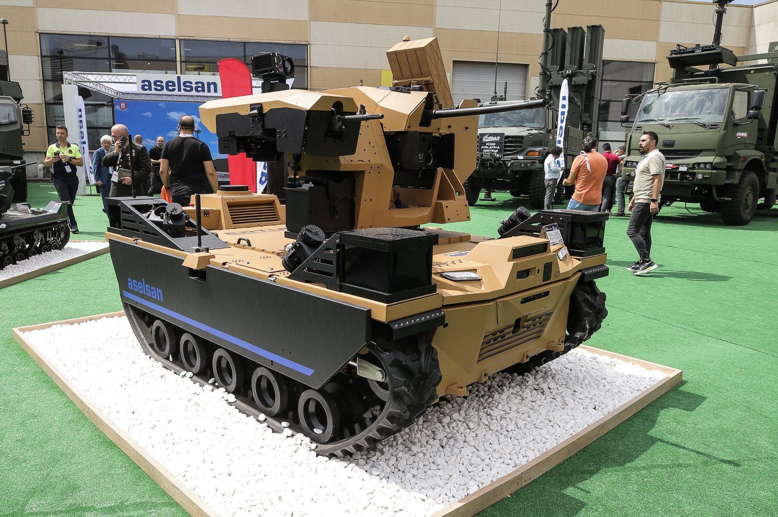 An Aselsan product on display during the IDEF fair held in Istanbul, Türkiye, July 27, 2023. (AA Photo)